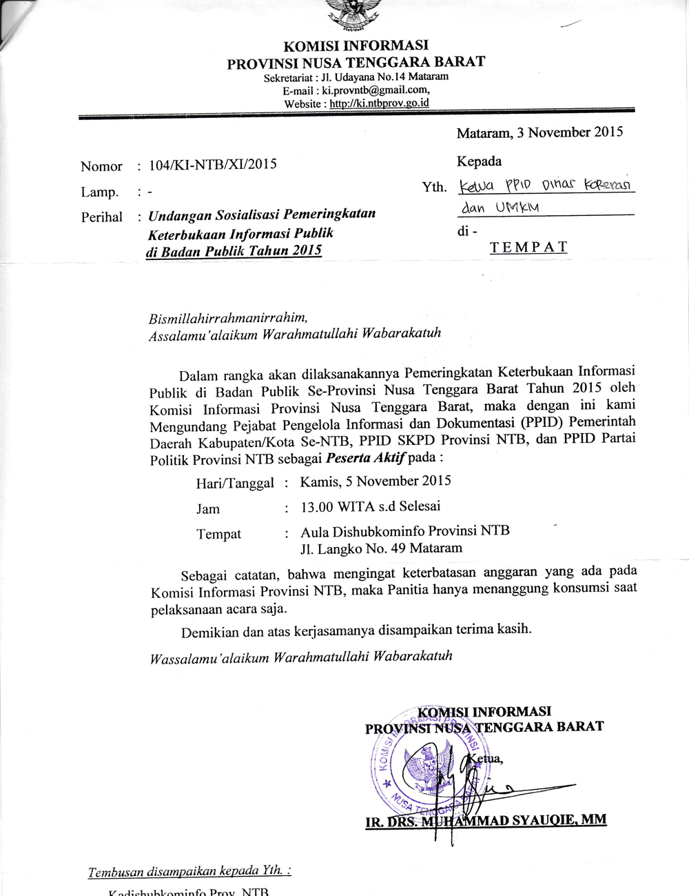 11. Contoh Surat Masuk Dan Surat Keluar Resmi