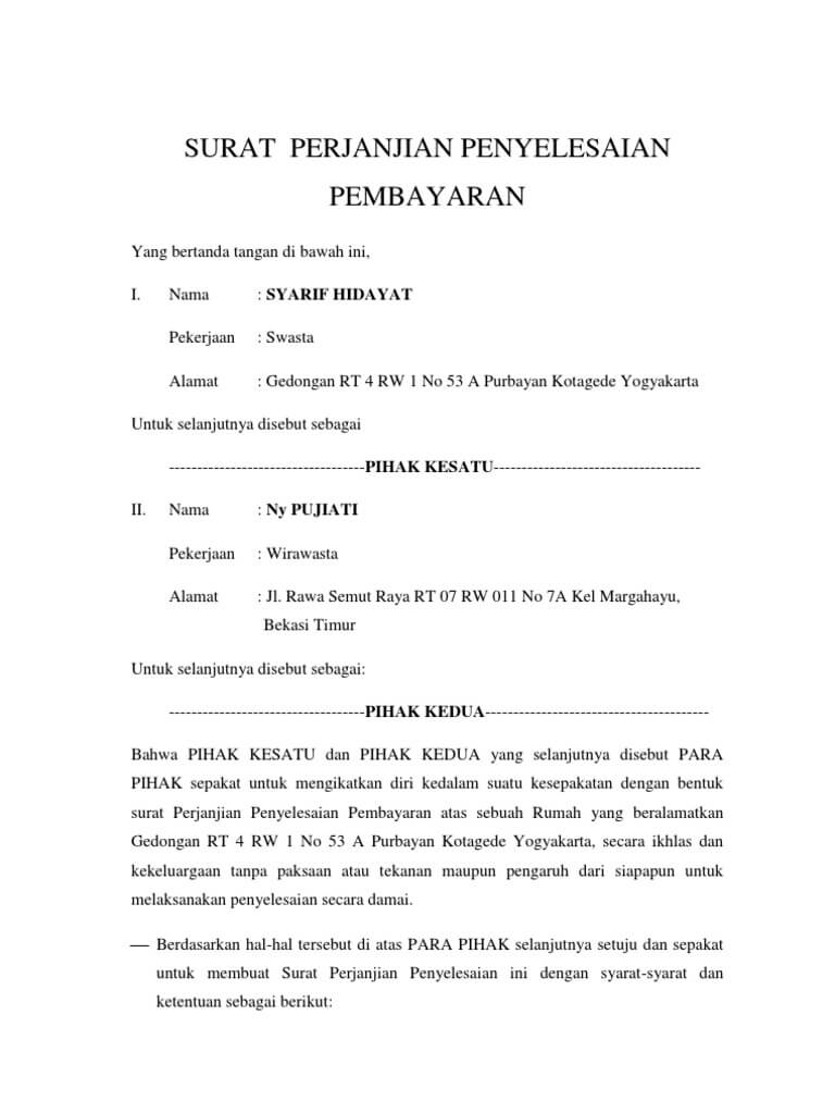 11. Contoh Surat Panggilan Penyelesaian Masalah