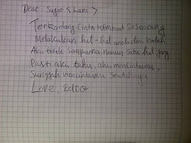 4. Contoh Surat Cinta Lucu Ala Anak Ekonomi