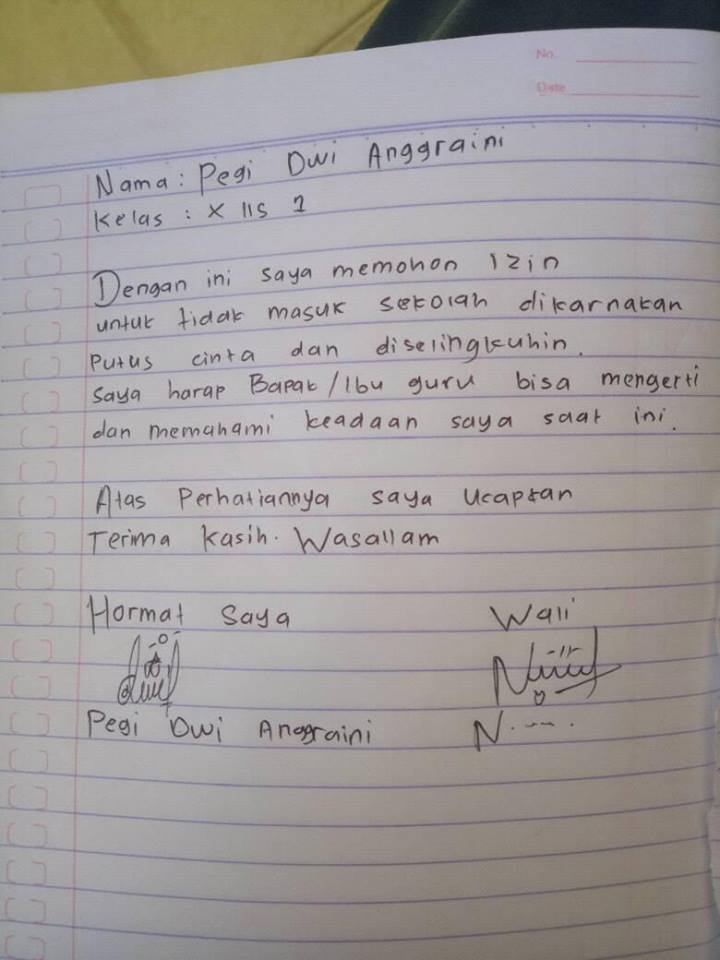 4. Contoh Surat Untuk Calon Pacar Gebetan