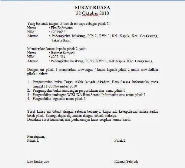 4. Contoh Surat Kuasa Print Buku Tabungan