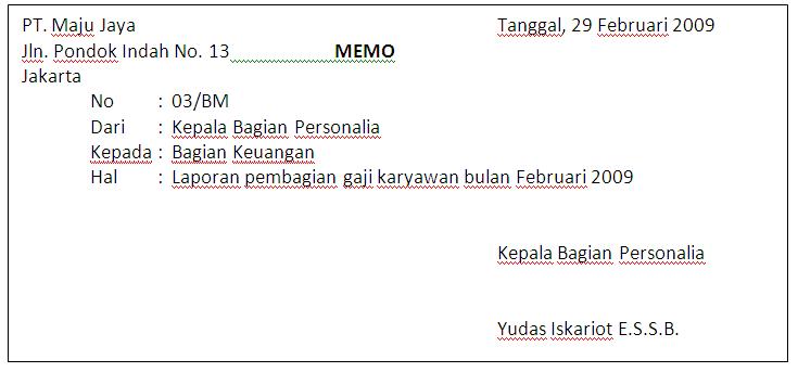 6. Contoh Memorandum Kenaikan Gaji