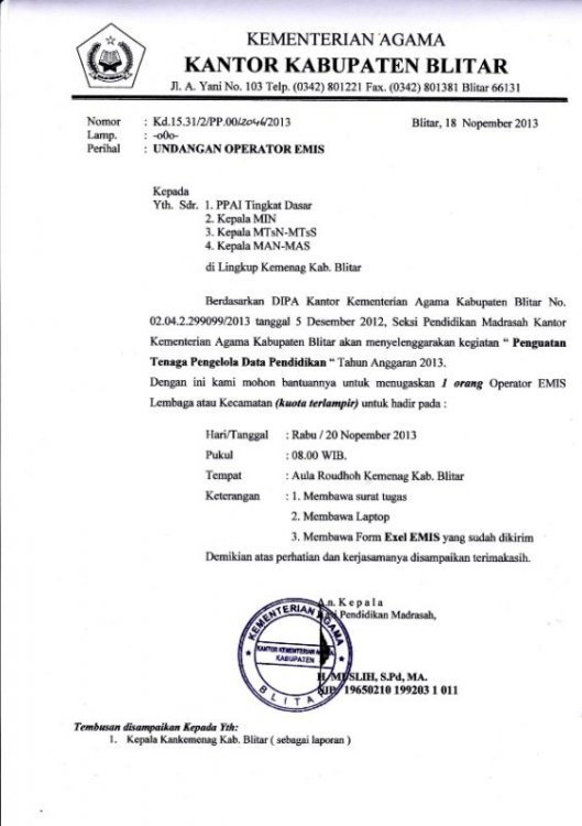 3. Contoh Surat Permohonan Dinas Resmi