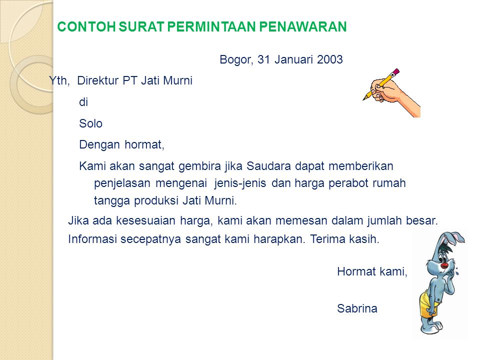 10. Contoh Penawaran Produk Rumah Tangga