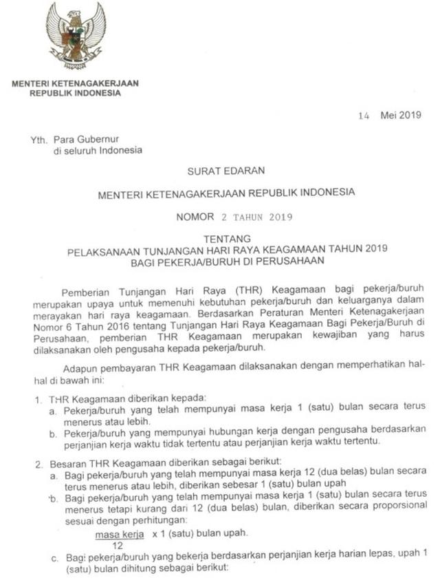 11. Contoh Surat Edaran Pemerintah