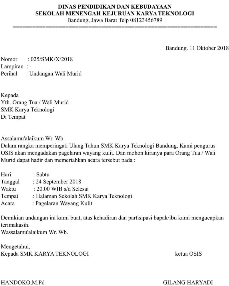 18. Format Surat Undangan Rapat