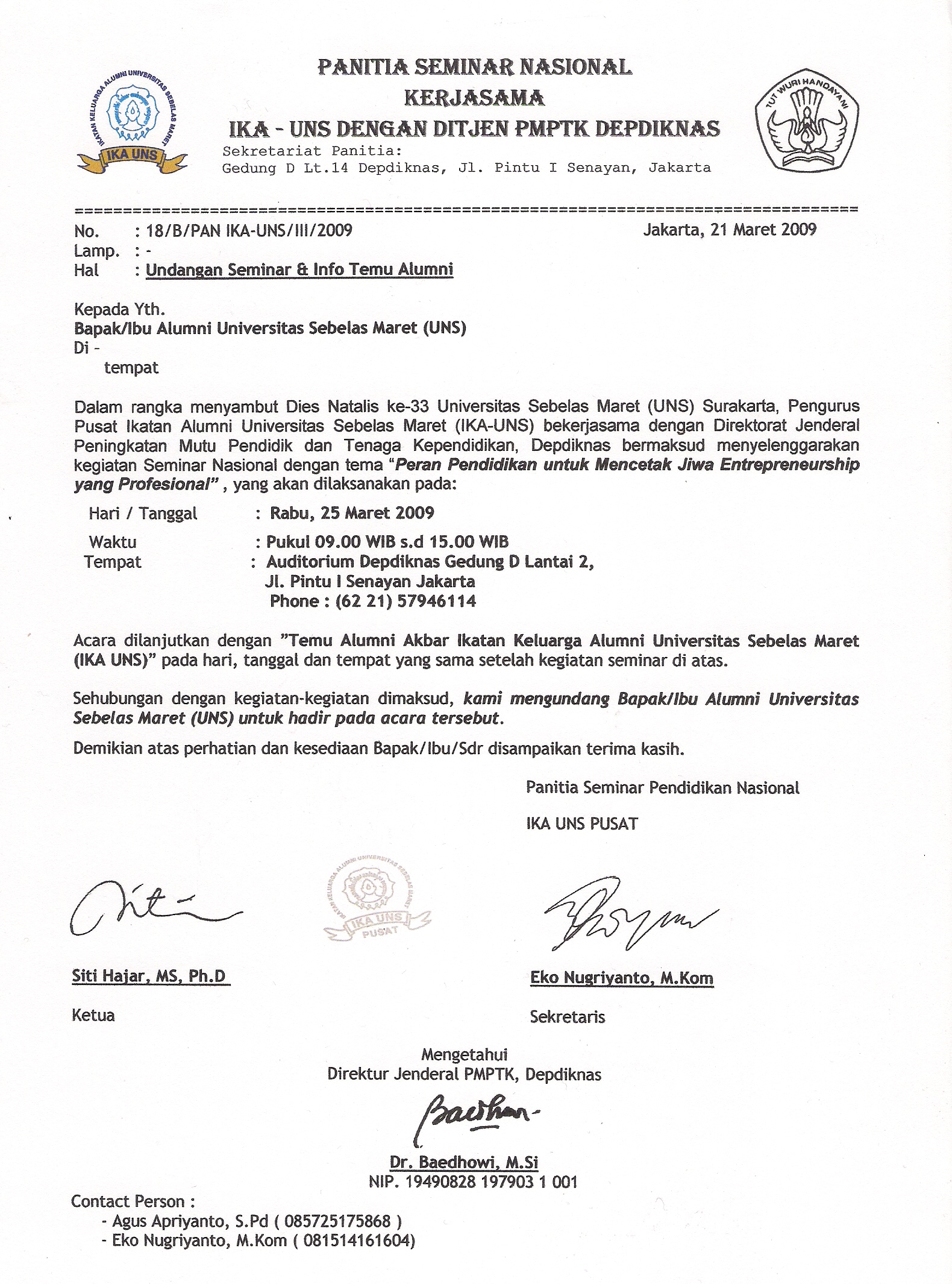 4. Contoh Surat Undangan Reunian Kampus