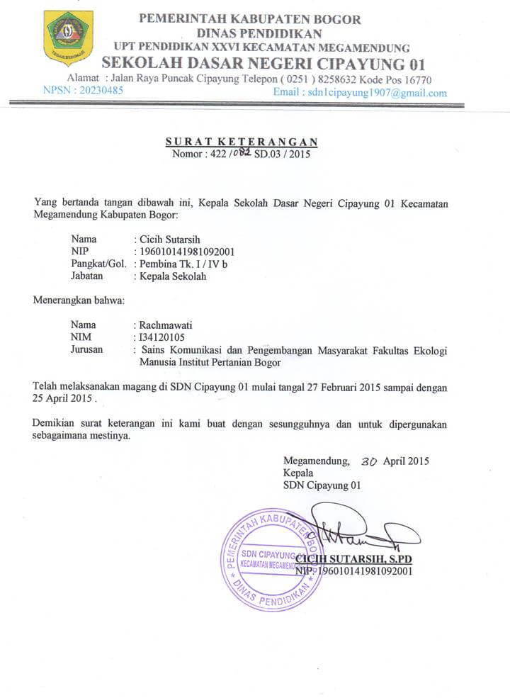 Surat Keterangan Mangang