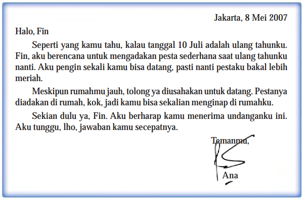 12. Contoh Surat Pribadi Untuk Sahabat SD Atau SMP