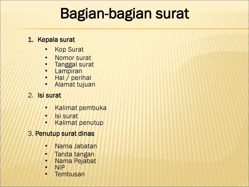 Bagian Bagian Surat Dispensasi