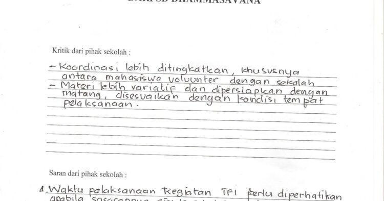 5. Contoh Surat Pembaca Berupa Saran Kepada Sekolah