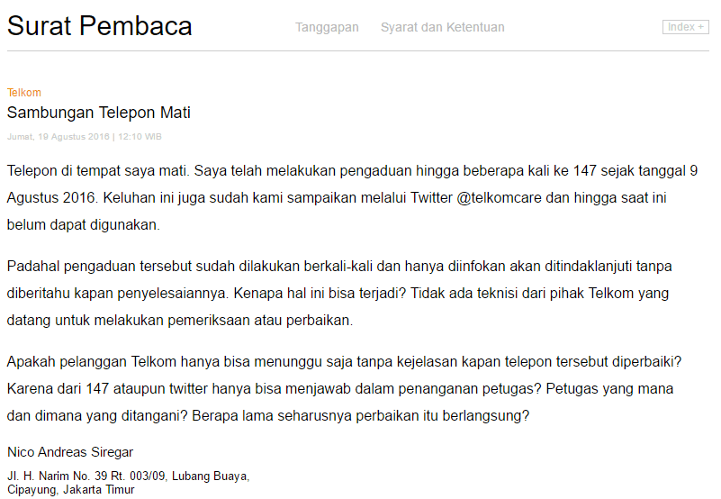 5.Surat Pembaca Tentang Sekolah Berupa Saran Dan Masukan