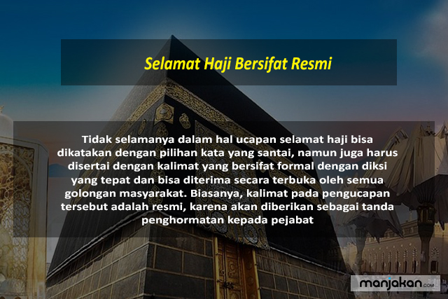 Selamat Haji Bersifat Resmi