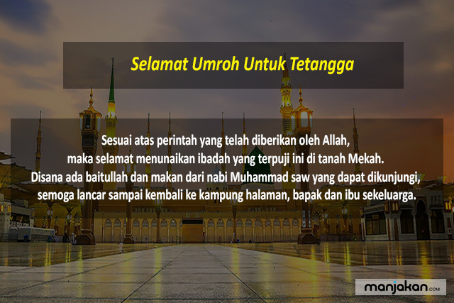 Selamat Umroh Untuk Tetangga