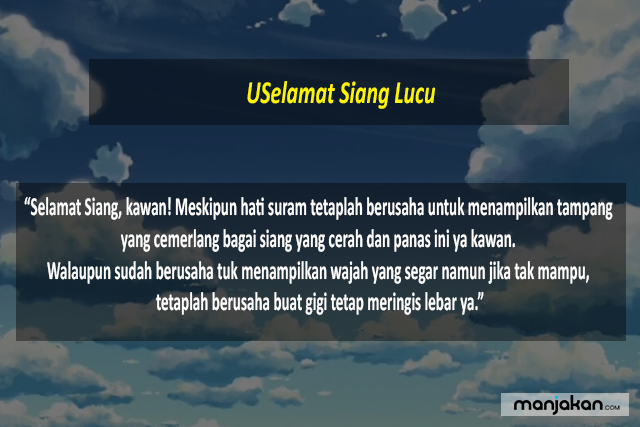 Ucapan Selamat Siang Lucu