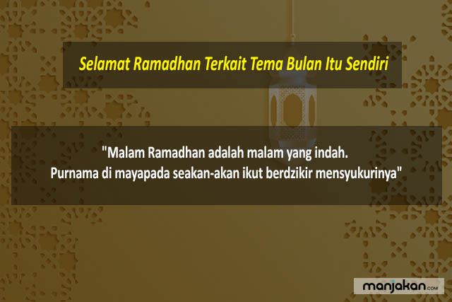 Selamat Ramadhan Terkait Tema Bulan Itu Sendiri