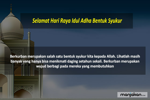 Selamat Hari Raya Idul Adha Bentuk Syukur