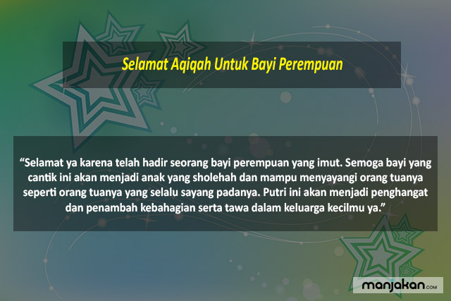 Ucapan Aqiqah Untuk Bayi Perempuan