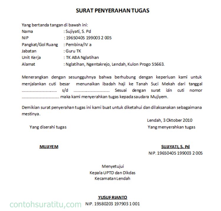 Contoh Surat Permohonan Cuti Haji