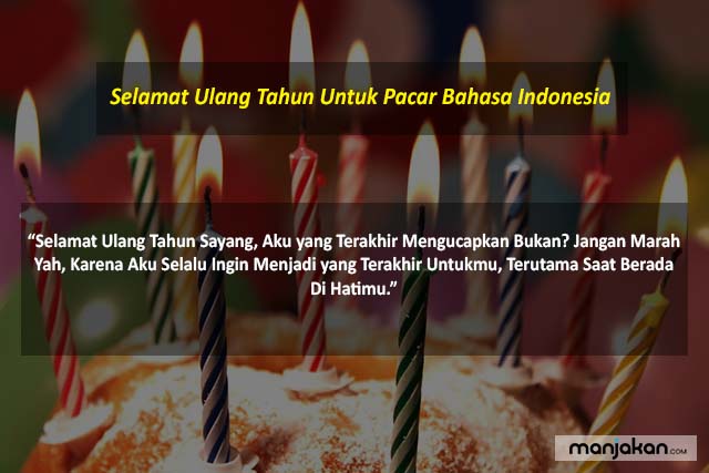 Ulang Tahun Untuk Pacar Bahasa Indonesia