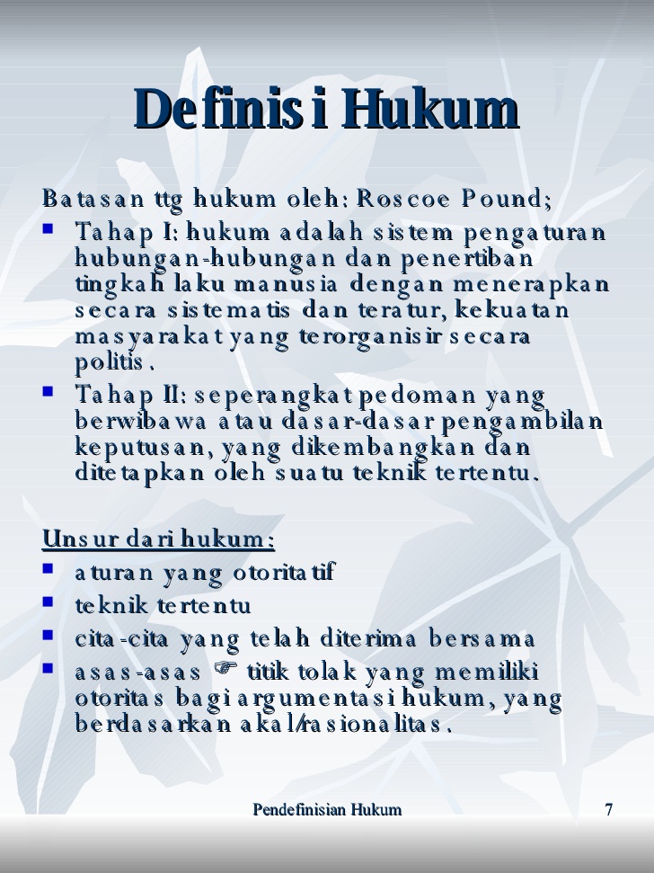 Definisi Dari Hukum