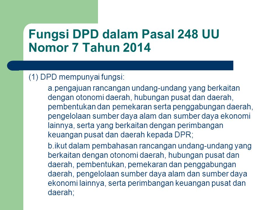 Fungsi DPD