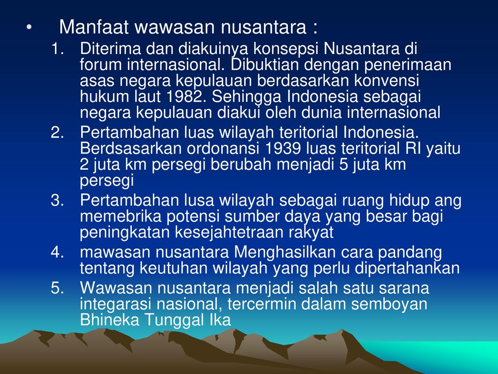 Manfaat Wawasan Nusantara