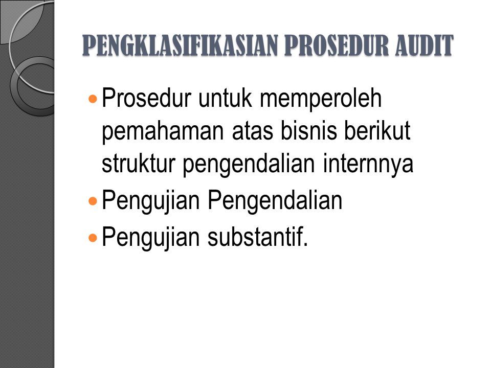 Pengklasifikasian Audit