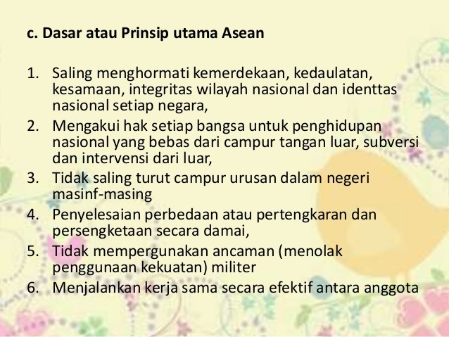 Prinsip Dasar ASEAN