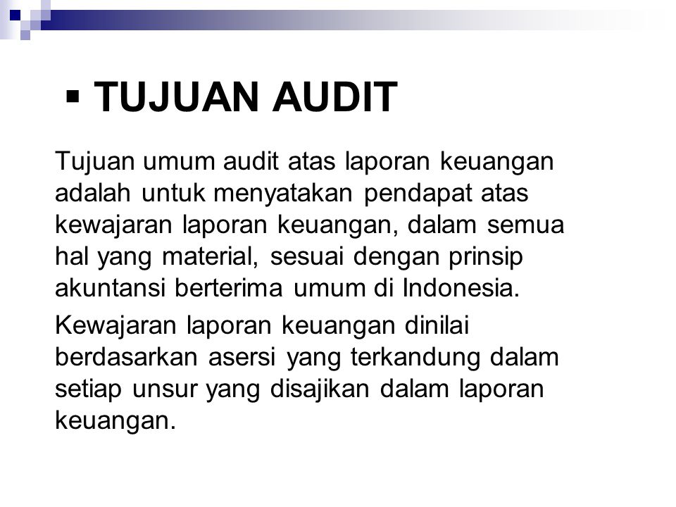 Tujuan Audit