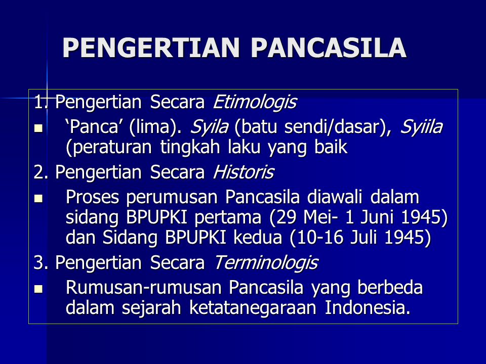 Pengertian Pancasila