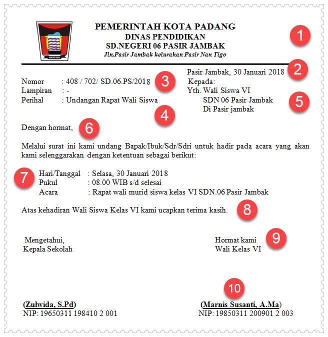 Bagian Bagian Surat Resmi