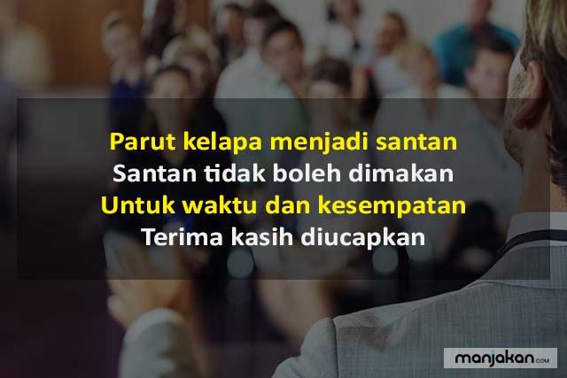 Pantun Penutupan Pidato Sedang