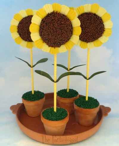 Bunga Matahari Dari Stik Es Krim